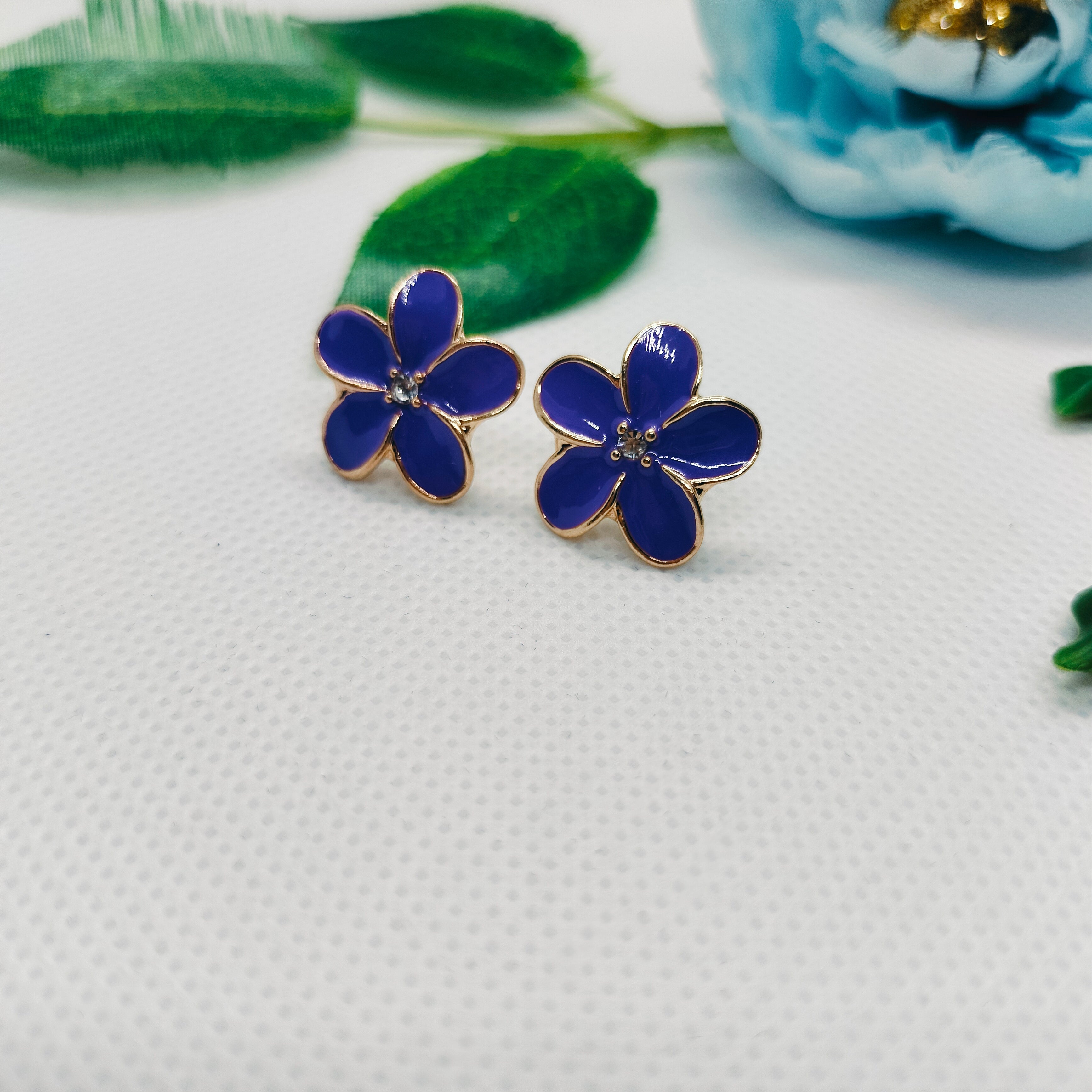 Azure Petal Studs