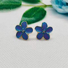 Azure Petal Studs